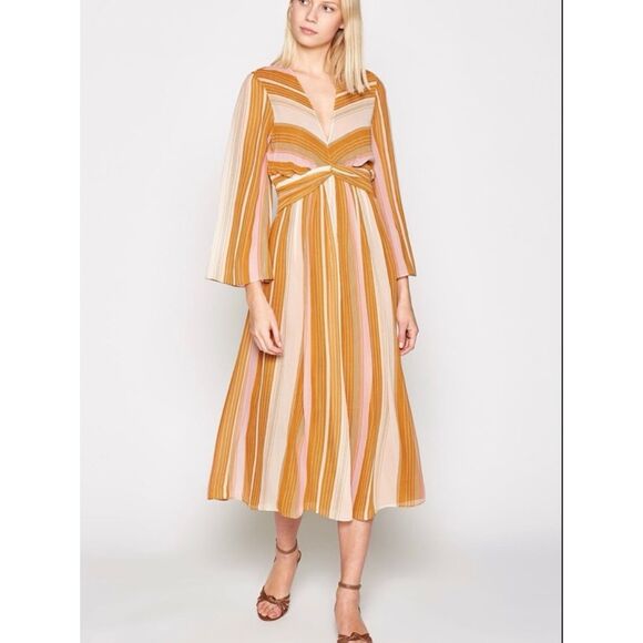 NEW Joie Women’s 4 Andraya Striped Silk Dress - Picture 1 of 4